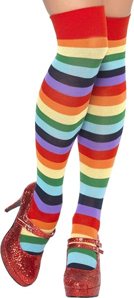 Smiffy's Smiffys Calcetines de payaso, largos multicolor Halloween