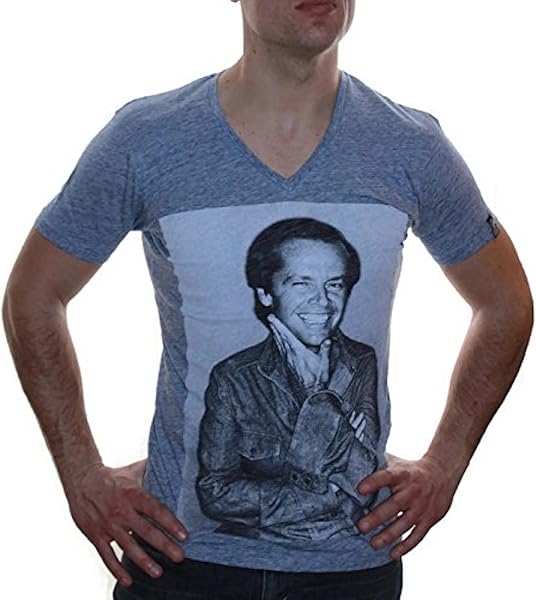 Camiseta para hombre Hero Seven Modele Joker Jack Nicholson azul ALU SLUB medium