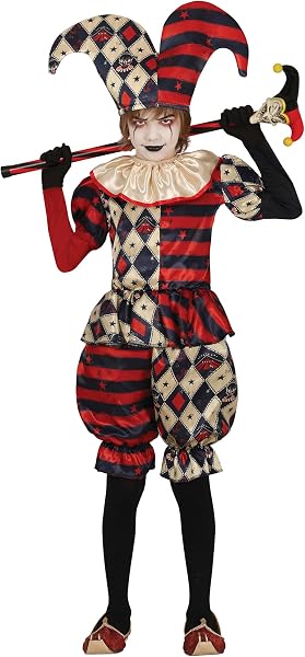 FIESTAS GUIRCA Disfraz de Arlequín Diamante - Payaso Bufón - Disfraz Halloween Niño 10-12 Años