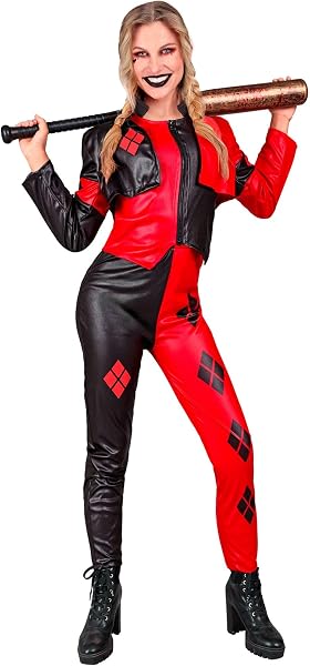 W WIDMANN MILANO Party Fashion - Disfraz de arlequín malvado, payaso de terror, disfraz para Halloween, carnaval