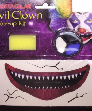 Kit de maquillaje para payaso diabólico