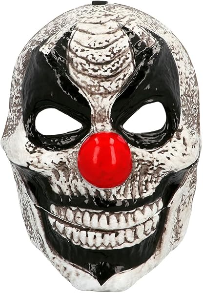 Boland 72378 - Máscara de terror de payaso con mandíbula móvil, máscara para disfraces, Halloween y carnaval,…