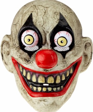Máscara de payaso de terror con ojos móviles