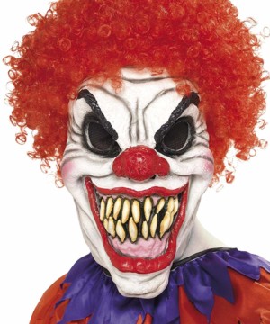 Máscara de payaso diabólico roja