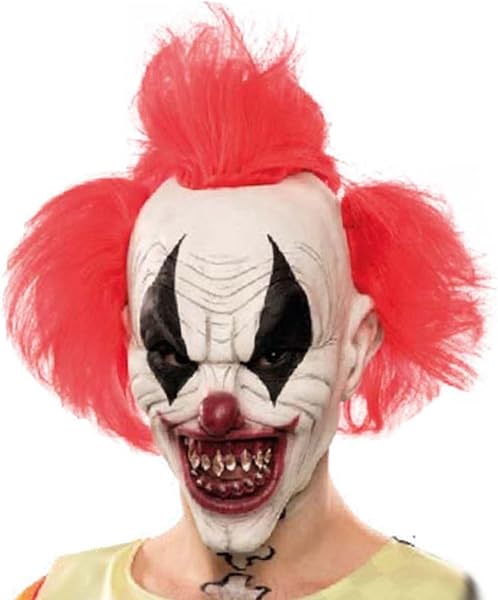 Máscara Payaso Diabólico con Mechones