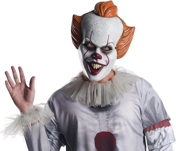IT Rubies Máscara Pennywise para adultos, talla única, Oficial Halloween, Carnaval y Fiestas