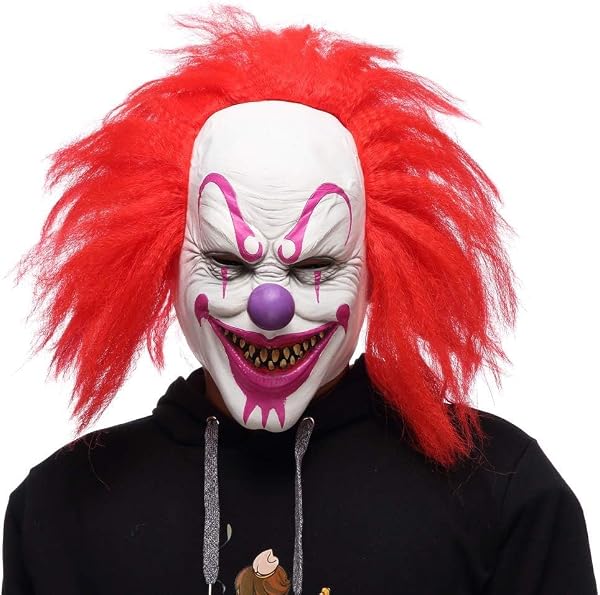 Máscara de Halloween para adultos, máscara de látex de payaso de Joker, máscara divertida, accesorios de disfraz