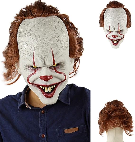 Máscara de payaso de terror para Halloween, máscara de Joker aterrador para Halloween, cosplay, máscara de payaso,…