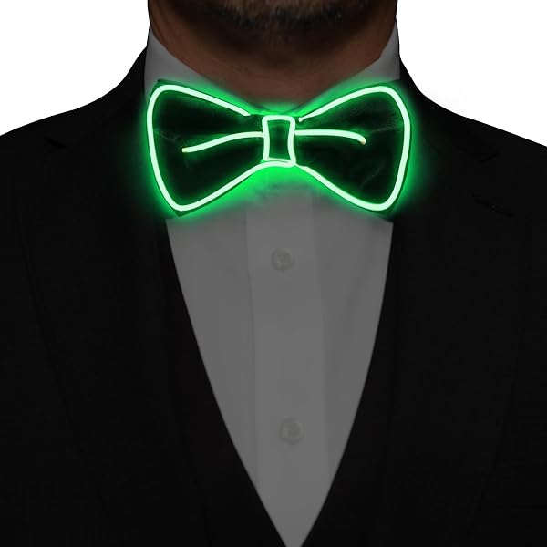 Pajarita LED Luminosa, Pajarita Luminosas Fluorescentes, Pajarita LED Hombre, para Festivales de Música,…
