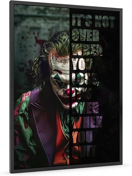 CLEAN SPORTS Póster Joker Mindset – Its Not Over – Imagen motivacional para el enfoque, el éxito y la disciplina…