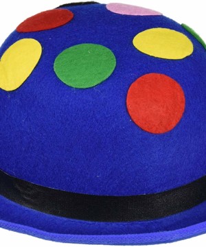 Sombrero azul de lunares para payaso