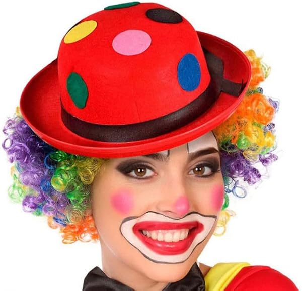 ATOSA sombrero payaso rojo lunares colores