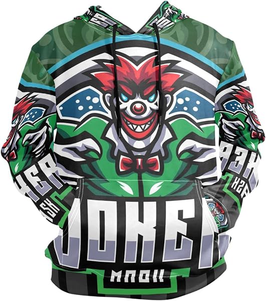 Nask Joker Joker Atlético Sudadera con Capucha Deportivas con Estampado Hoodies Sweatshirt para Niñas Niños…