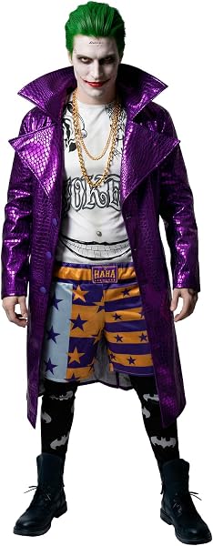 Funidelia Disfraz Oficial de Joker - Escuadrón Suicida para hombre, Camiseta, leggins, pantalón, gabardina,…