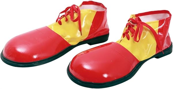 My Other Me - Zapatos Payaso adulto unisex rojo y amarillo 59 cm | Zapatos de payaso rojo y amarillo 59 cm