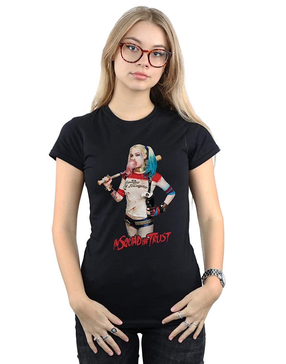 camiseta negra harley quinn