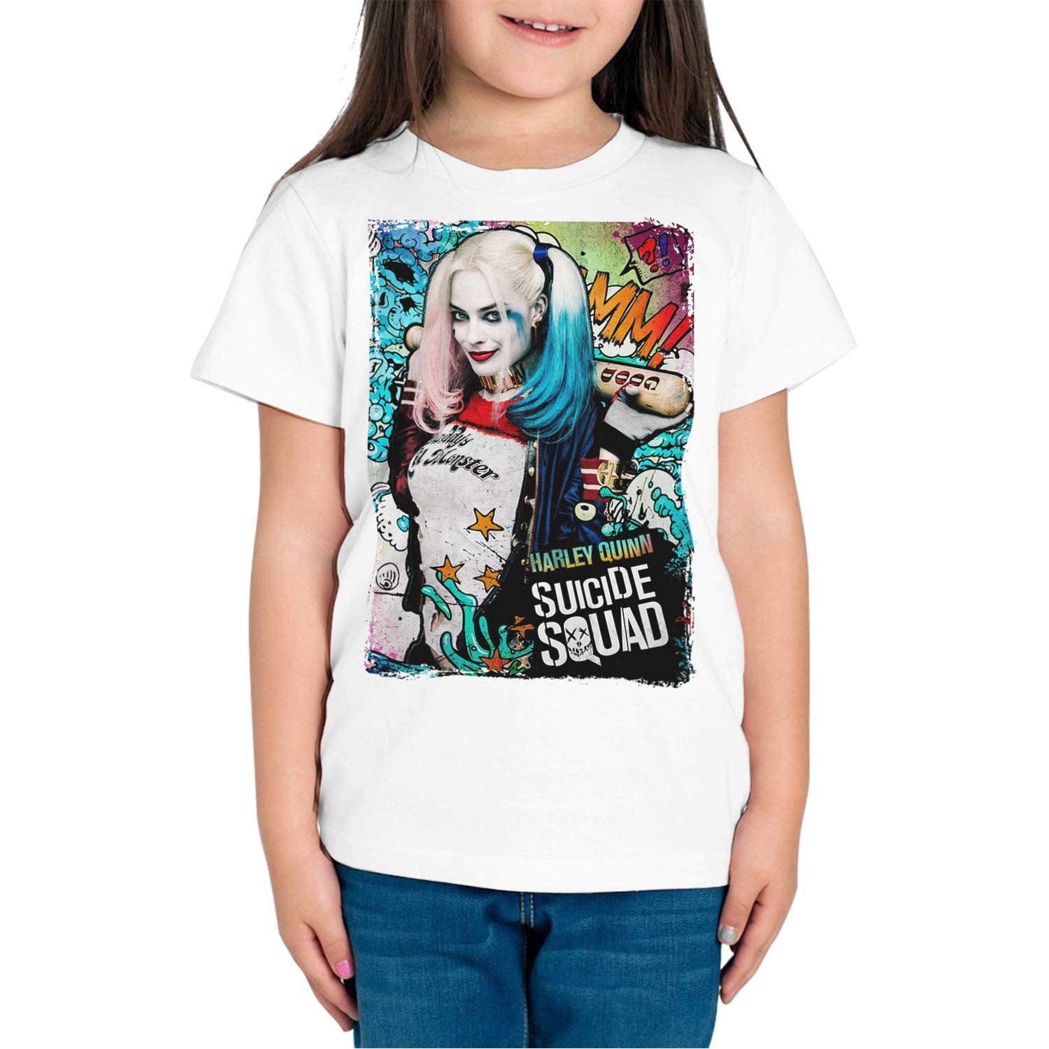 camiseta blanca harley quinn niña