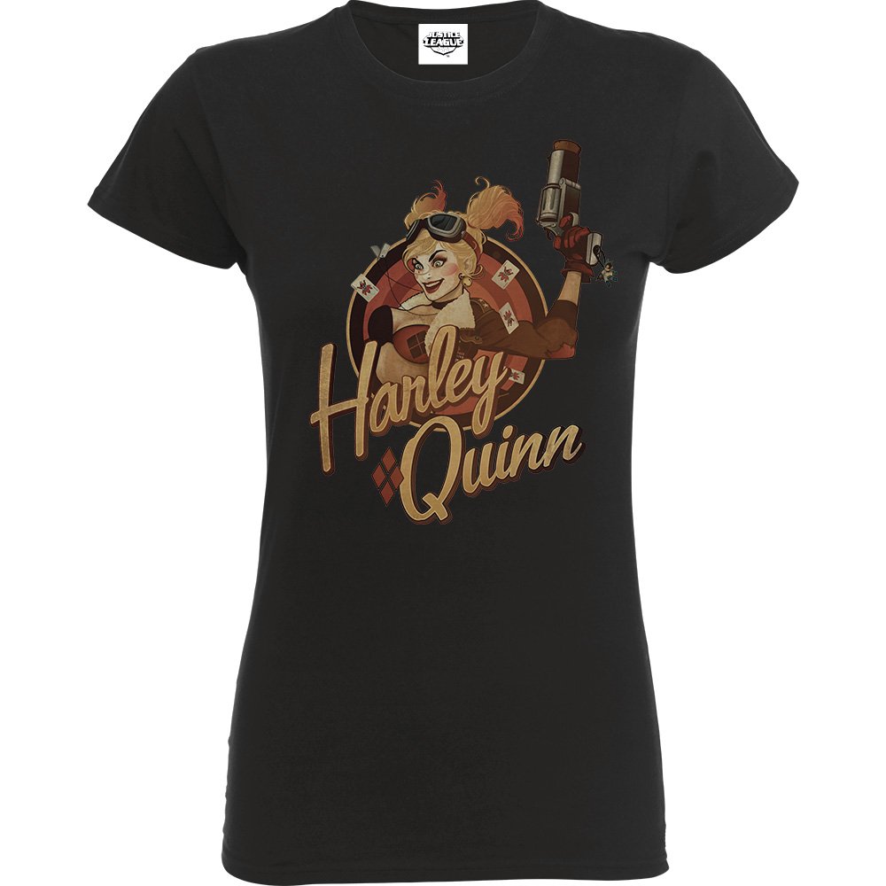 camiseta negra harley quinn mujer