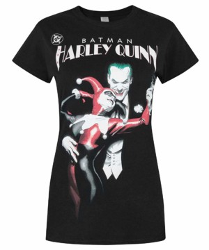 camiseta negra harley quinn joker mujer