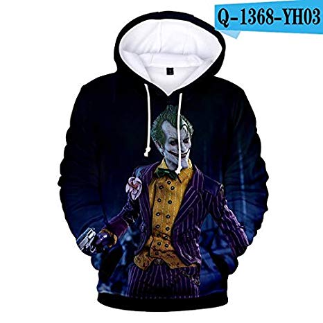 sudadera capucha estampado 3d joker